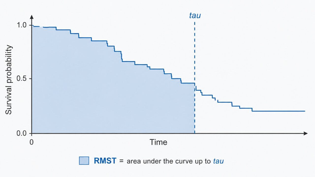 RMST Explained: Restricted Mean Survival Time for Non-Proportional Hazards in R