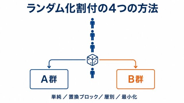 ランダム化割付の方法とR実装 ― 単純・置換ブロック・層別・最小化法をシミュレーションで比較する ―