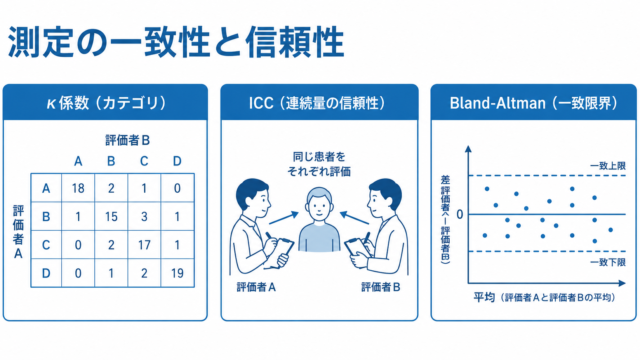 級内相関係数（ICC）・κ係数・Bland-Altman ― 測定の一致性・信頼性の評価をRで実装する ―