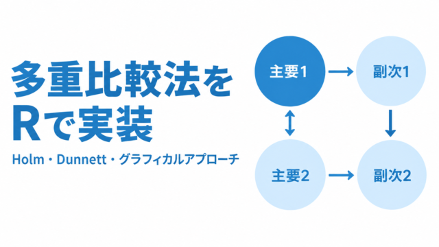 多重比較法をRで実装する ― Bonferroni・Holm・Hochberg・Dunnettから閉検定手順・グラフィカルアプローチまでFWERをシミュレーションで確かめる ―